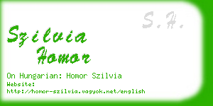 szilvia homor business card